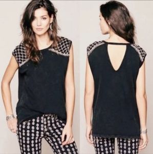✨3/$25 Free People Rebel Beaded Pearl Sleeveless Top
